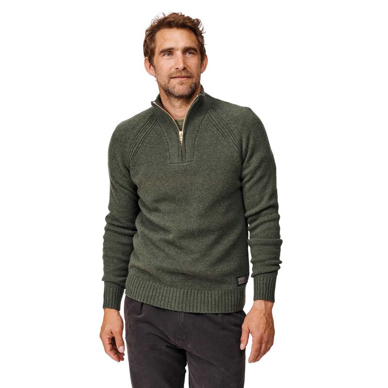 Aubin Pelham Lambswool Zip Neck image number 0